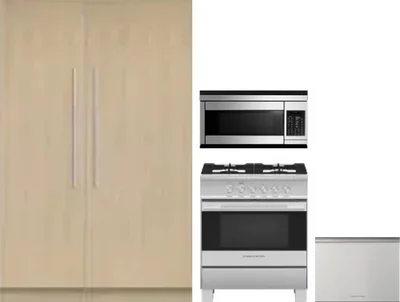 5 Piece Package Includes Refrigerator, Freezer, Range, Microwave And Dishwasher